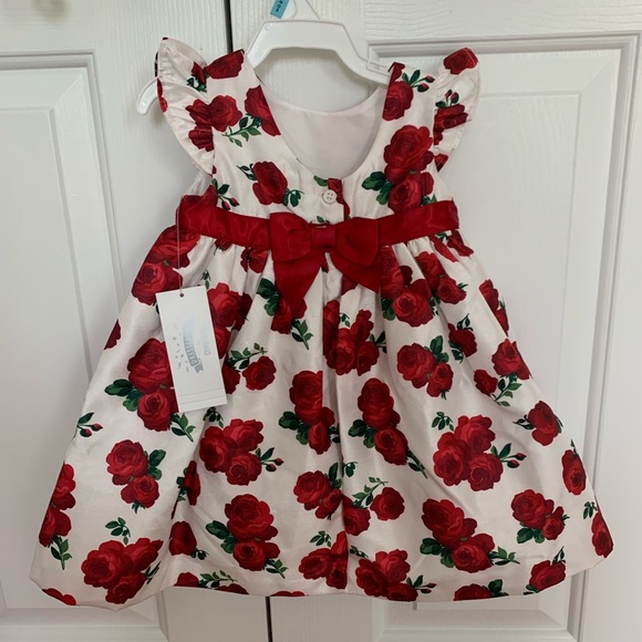 NWT Gymboree Red Rose Floral Dress 6-12 months - Picture 4 of 6